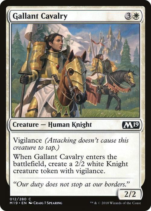 Gallant Cavalry (M19-012) - Core Set 2019