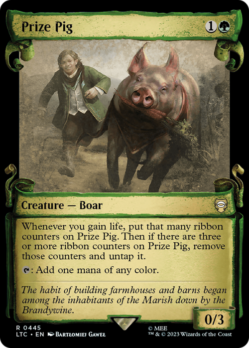 Prize Pig (Showcase Scrolls) (LTC-445) - Tales of Middle-earth Commander: (Showcase) Foil