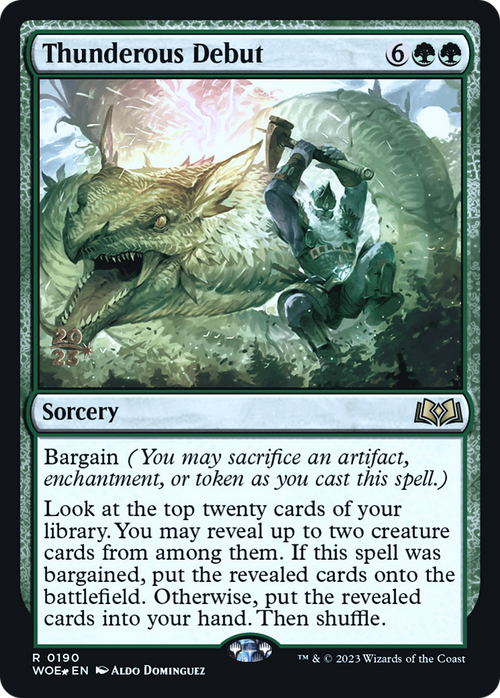 Thunderous Debut (PRE-190) - Wilds of Eldraine Promos Foil