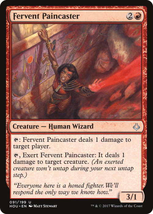 Fervent Paincaster (HOU-091) - Hour of Devastation Foil