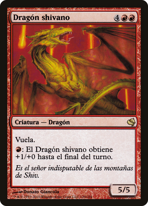 Shivan Dragon (Spanish) - "Dragon shivano" (PS11-120) - Salvat 2011