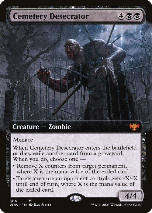 Cemetery Desecrator (Extended Art) (VOW-366) - Innistrad: Crimson Vow: (Extended Art) Foil