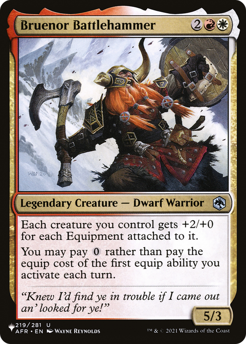 Bruenor Battlehammer (LIST-219/281) - The List
