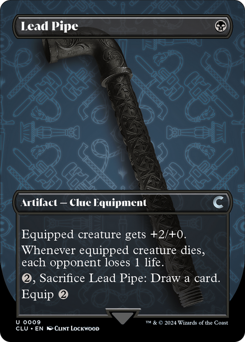 Lead Pipe (Borderless) (CLU-009) - Ravnica: Clue Edition