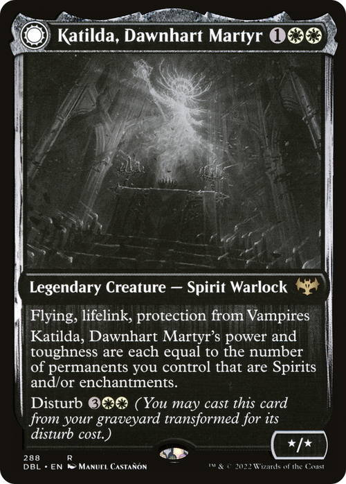 Katilda, Dawnhart Martyr (DBL-288) - Innistrad: Double Feature: (Double Faced Transform) Foil