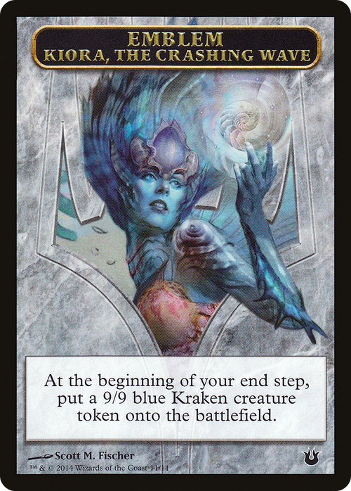 Emblem - Kiora, the Crashing Wave (BNG-011) - Born of the Gods Tokens