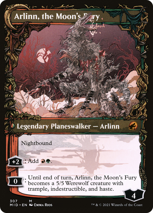 Arlinn, the Pack's Hope (Showcase) (MID-307) - Innistrad: Midnight Hunt: (Showcase, Double Faced Transform) Foil
