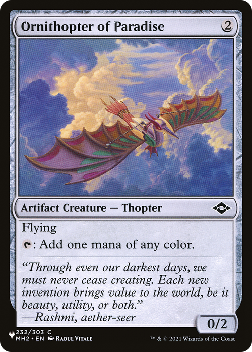 Ornithopter of Paradise (LIST-MH2-232) - The List