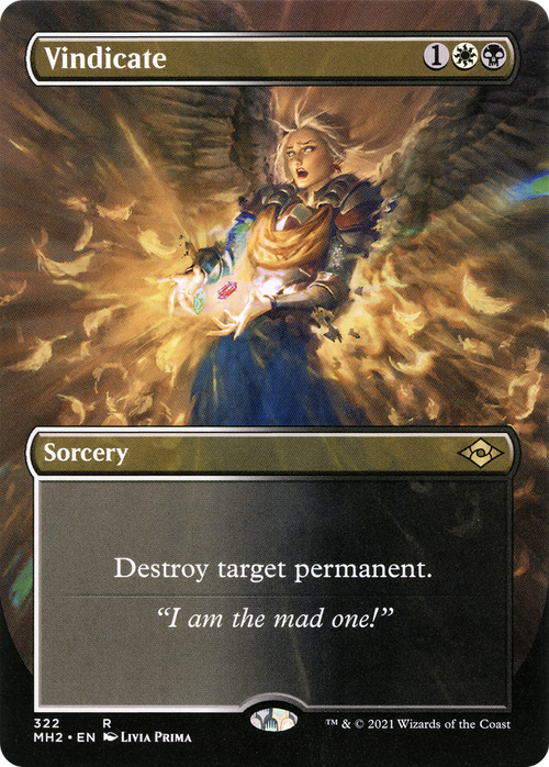Vindicate (Borderless) (MH2-322) - Modern Horizons 2 (Borderless) Foil