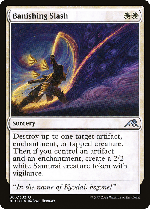 Banishing Slash (NEO-003) - Kamigawa: Neon Dynasty