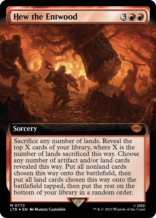 Hew the Entwood (Extended Art) (Surge Foil) (LTR-772) - The Lord of the Rings: Tales of Middle-earth: (Extended Art) Foil