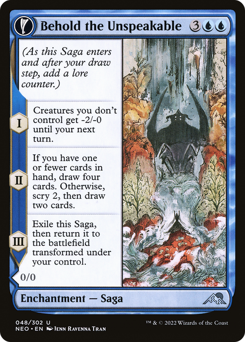 Behold the Unspeakable (NEO-048) - Kamigawa: Neon Dynasty: (fandfc, enchantment)