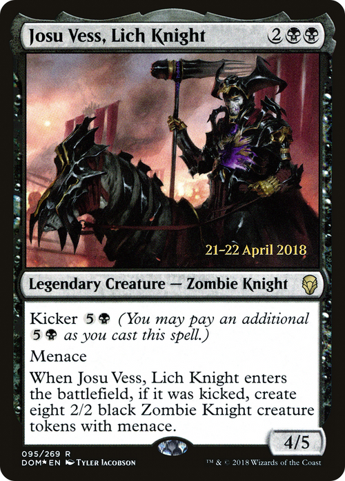 Josu Vess, Lich Knight (PRE-95S) - Dominaria Promos Foil