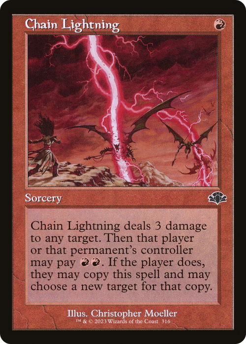 Chain Lightning (Retro Frame) (DMR-316) - Dominaria Remastered Foil