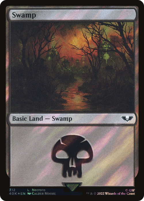 Swamp (312) (Surge Foil) (40K-312) - Warhammer 40,000 Commander Foil