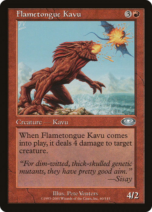 Flametongue Kavu (PLS-060) - Planeshift Foil