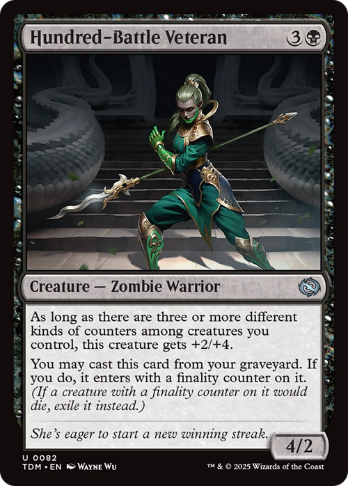 Hundred-Battle Veteran (TDM-082) - Tarkir: Dragonstorm Foil