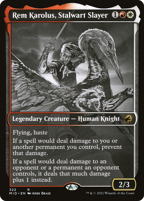 Rem Karolus, Stalwart Slayer (Showcase) (MID-322) - Innistrad: Midnight Hunt: (Showcase) Foil