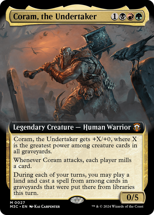 Coram, the Undertaker (Extended Art) (M3C-027) - Modern Horizons 3 Commander: (Extended Art) Foil