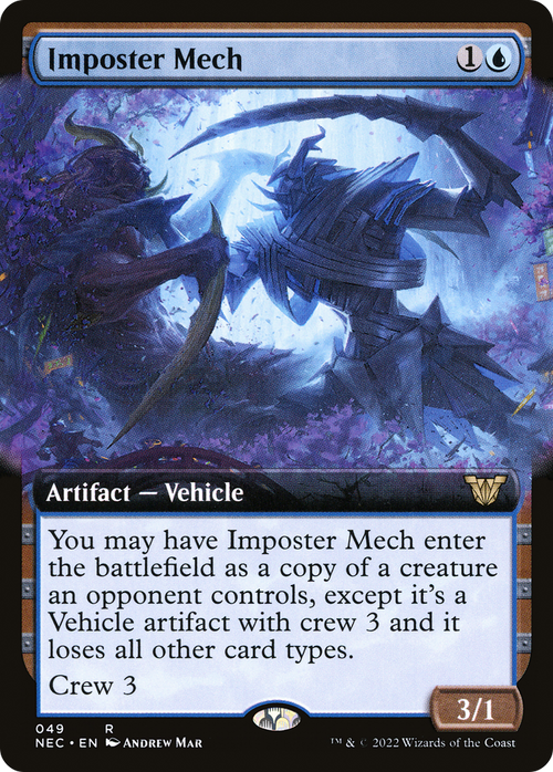 Imposter Mech (Extended Art) (NEC-049) - Neon Dynasty Commander: (Extended Art)