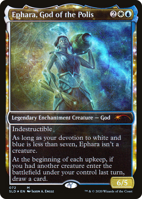 Ephara, God of the Polis (SLD-072) - Secret Lair Drop: (enchantment, Showcase) Foil