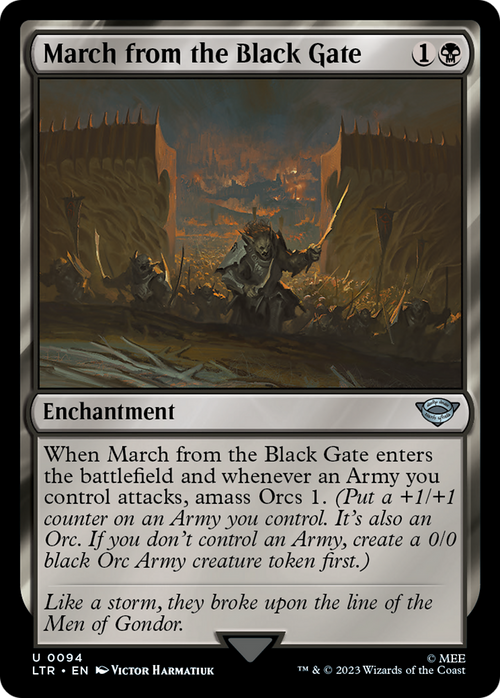 March from the Black Gate (LTR-094) - The Lord of the Rings: Tales of Middle-earth Foil