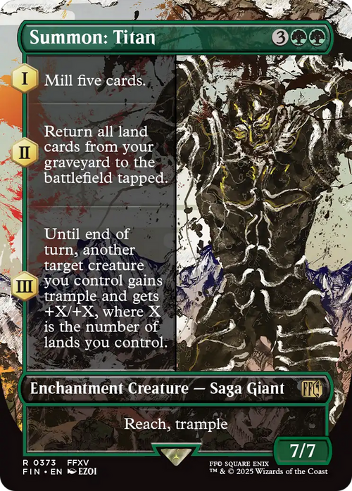 Summon: Titan (Borderless) (FIN-373) - FINAL FANTASY: (enchantment)