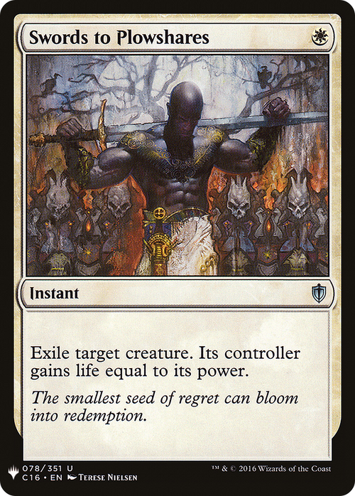 Swords to Plowshares (C16) (LIST-078) - The List