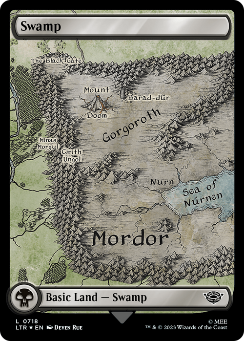 Swamp (0718) (Surge Foil) (LTR-718) - The Lord of the Rings: Tales of Middle-earth Foil