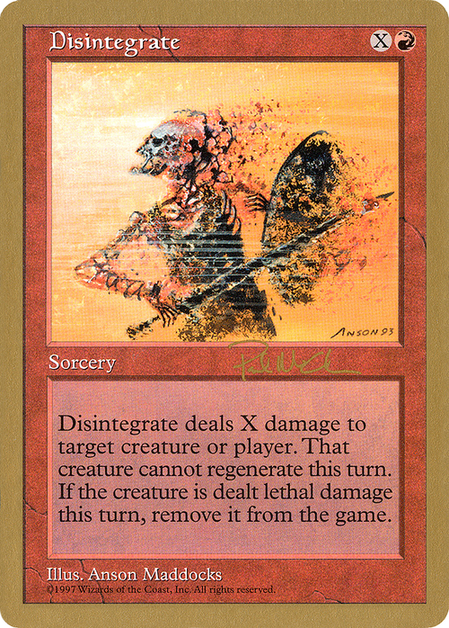 Disintegrate - 1997 Paul McCabe (5ED) (WCD-) - World Championship Decks 1997