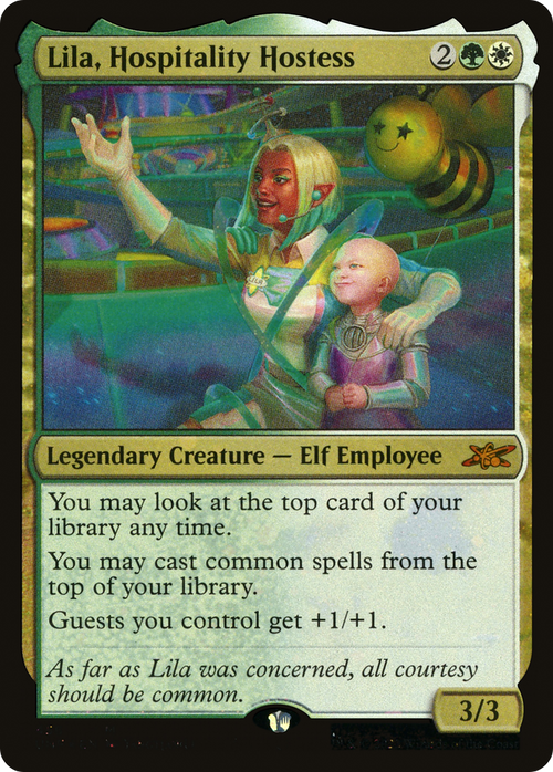 Lila, Hospitality Hostess (Galaxy Foil) (UNF-456) - Unfinity Foil