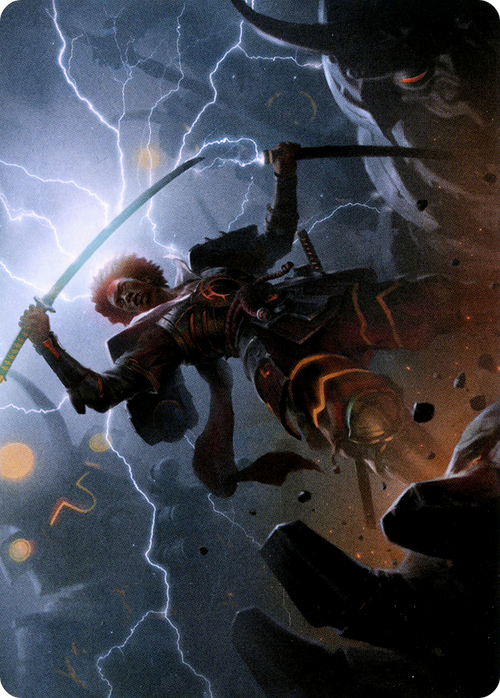 Raiyuu, Storm's Edge // Raiyuu, Storm's Edge (ANEO-031) - Neon Dynasty Art Series (Borderless)