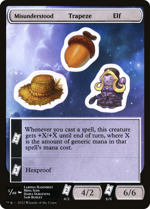 Misunderstood Trapeze Elf (UNF-005) - Unfinity Sticker Sheets