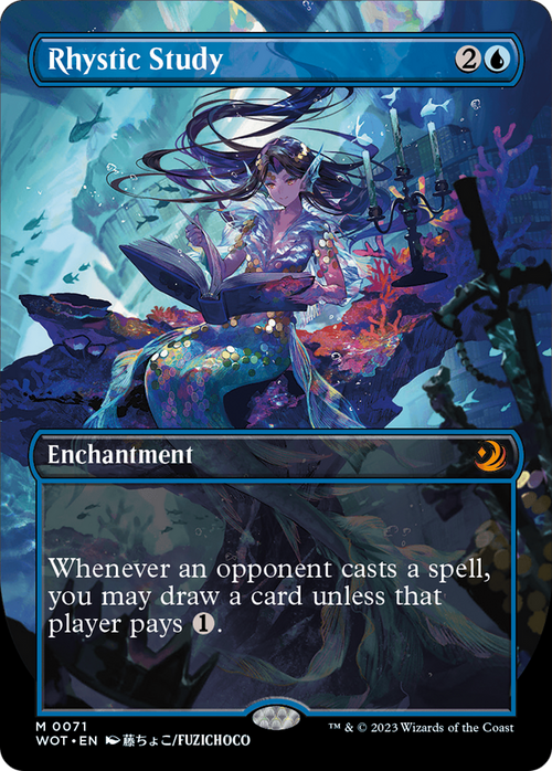 Rhystic Study (Anime Borderless) (WOT-071) - Wilds of Eldraine: Enchanting Tales Foil