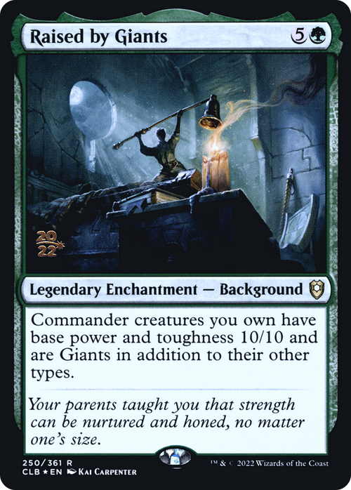 Raised by Giants (PRE-250) - Battle for Baldur's Gate Promos Foil
