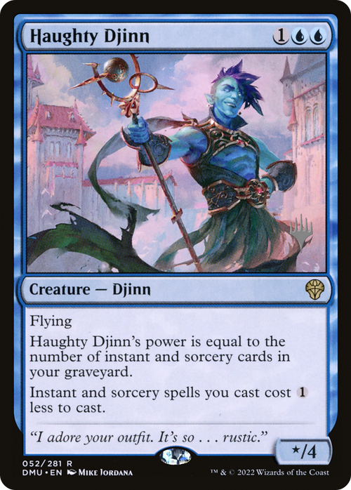 Haughty Djinn (PPDMU-052) - Dominaria United Promos Foil