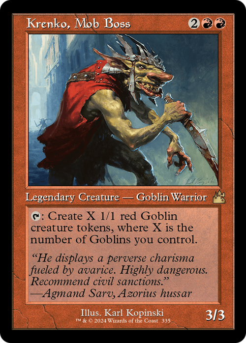 Krenko, Mob Boss (Retro Frame) (RVR-335) - Ravnica Remastered