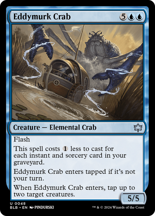Eddymurk Crab (BLB-048) - Bloomburrow Foil