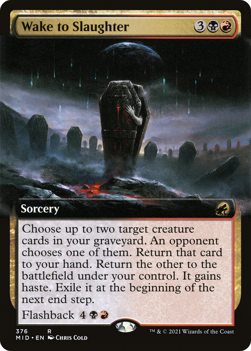 Wake to Slaughter (Extended Art) (MID-376) - Innistrad: Midnight Hunt: (Extended Art)