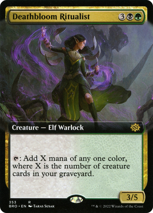 Deathbloom Ritualist (Extended Art) (BRO-353) - The Brothers' War: (Extended Art) Foil