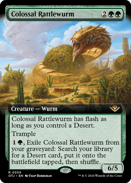 Colossal Rattlewurm (Extended Art) (OTJ-339) - Outlaws of Thunder Junction: (Extended Art) Foil