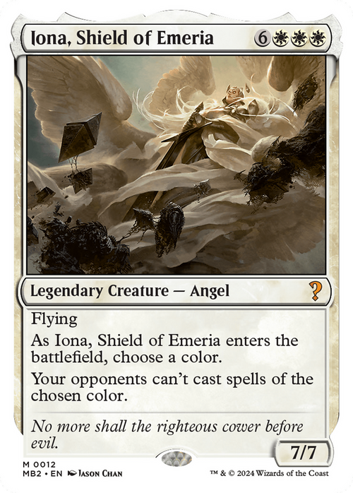 Iona, Shield of Emeria (White Border) (MB2-012) - Mystery Booster 2
