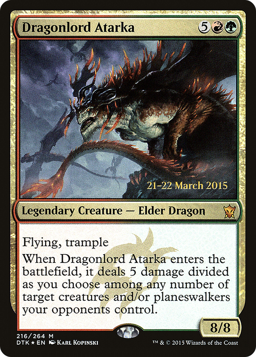 Dragonlord Atarka (PRE-216) - Dragons of Tarkir Promos Foil