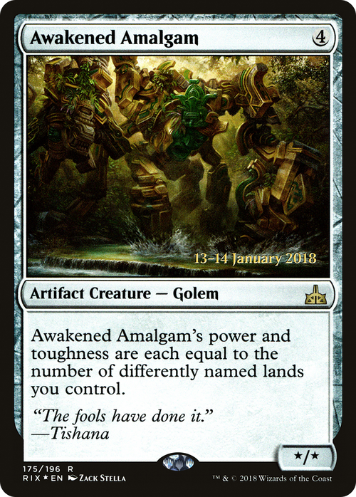 Awakened Amalgam (PRE-175S) - Rivals of Ixalan Promos Foil
