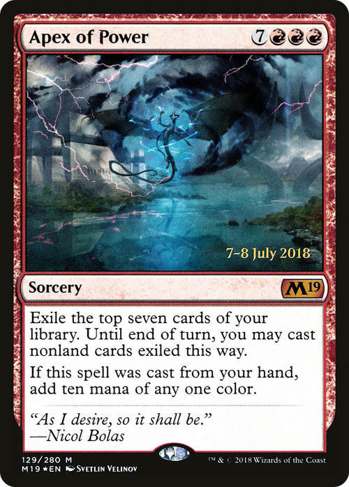 Apex of Power (PRE-129S) - Core Set 2019 Promos Foil