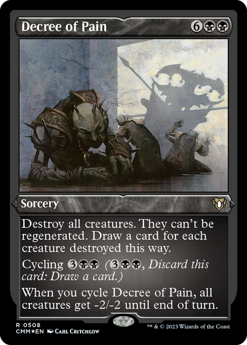 Decree of Pain (Foil Etched) (CMM-508) - Commander Masters Foil