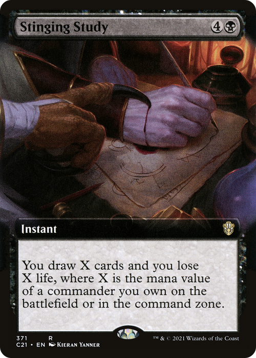 Stinging Study (Extended Art) (C21-371) - Commander 2021: (Extended Art)