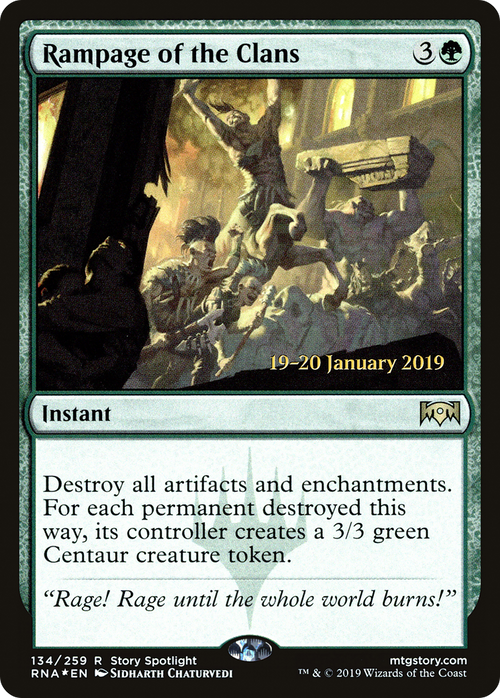 Rampage of the Clans (PRE-134S) - Ravnica Allegiance Promos Foil