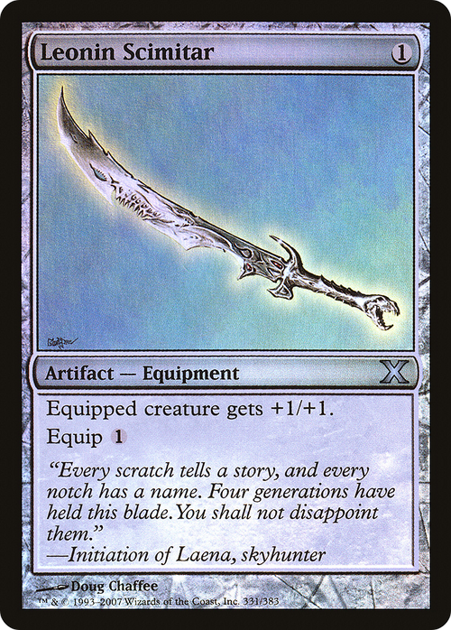 Leonin Scimitar (10E-331★) - Tenth Edition Foil