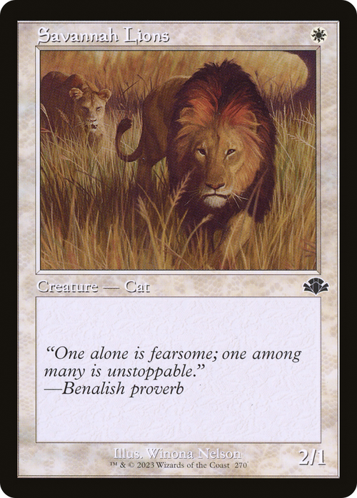 Savannah Lions (Retro Frame) (DMR-270) - Dominaria Remastered